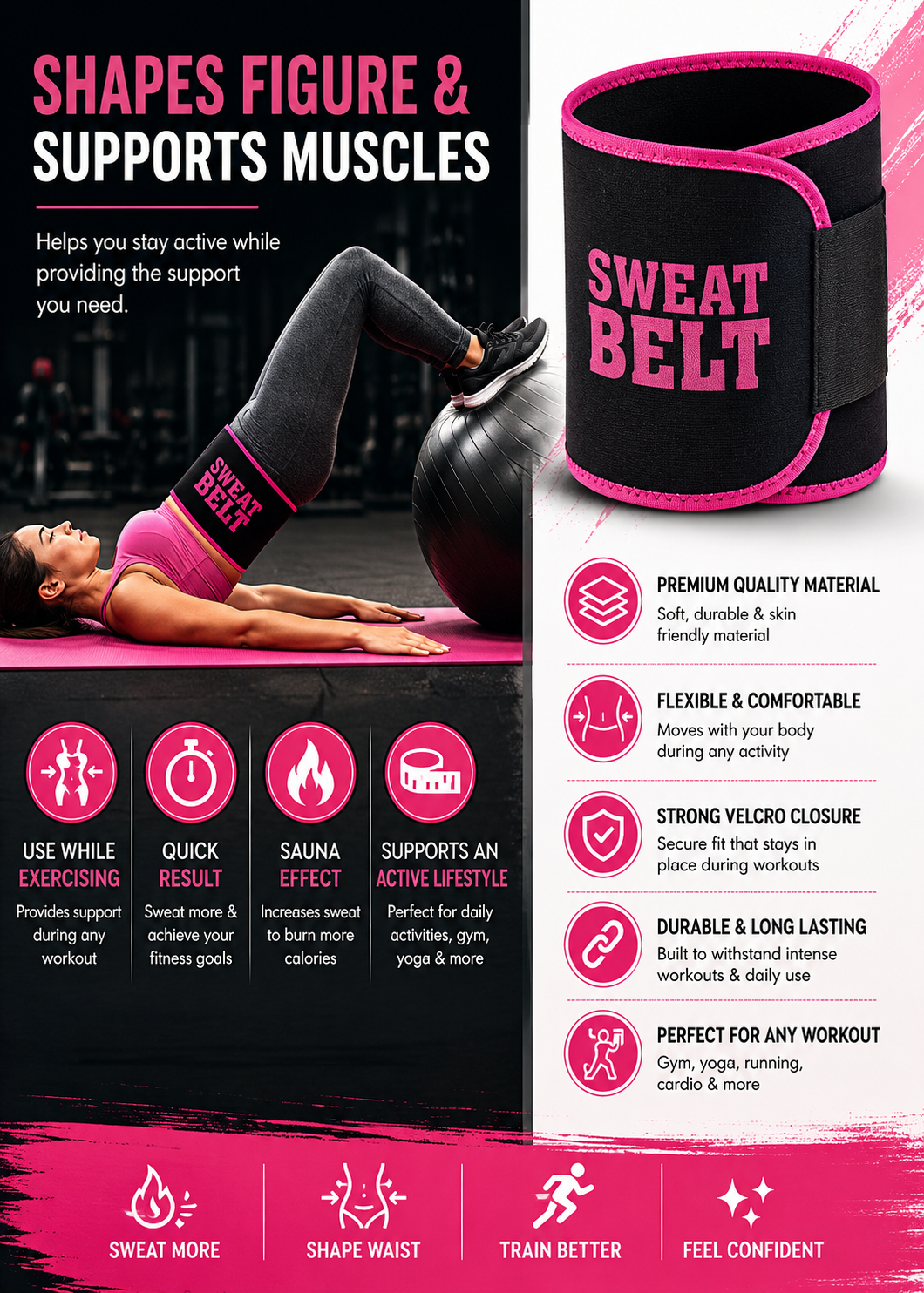 Adjustable Waist Trimmer Belt – Slim Fit Body Shaping Belt for Women